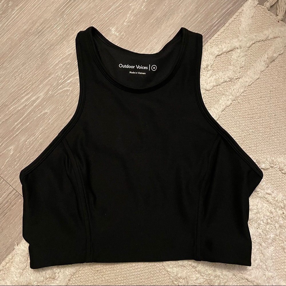 athena crop sports bra from outdoor voices, size m